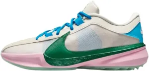 Nike Giannis Freak 5 Men's Basketball Shoes (DX4985-100, Light Orewood Brown/Medium Soft Pink/Blue Lightning/Emerald Rise) Size 9