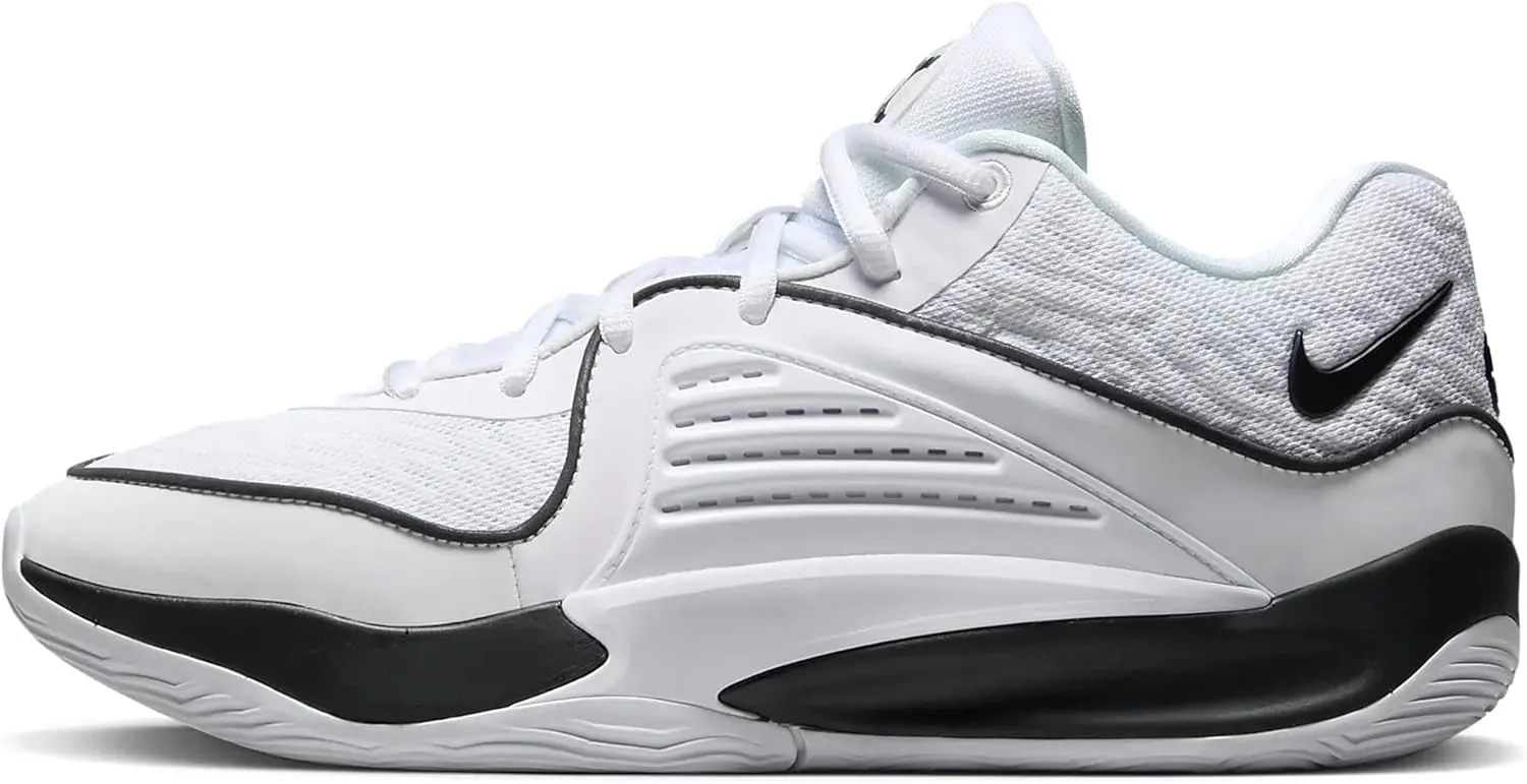 Nike Kid's KD16 Basketball Shoes, White/Black, 6 US