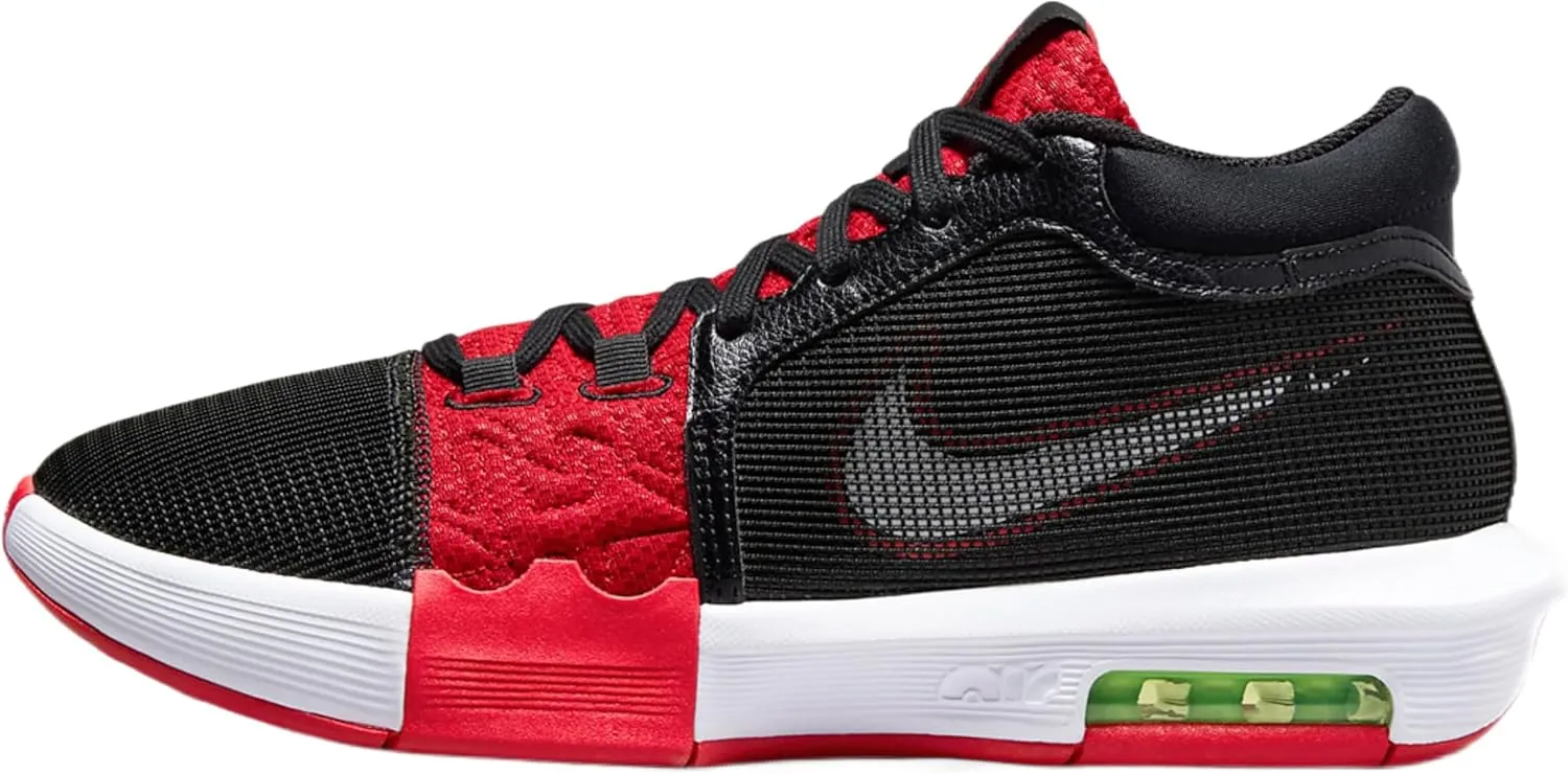 Nike Mens' Lebron Witness VIII Basketball Shoes (Black/University Red/Lime Blast/White, US Footwear Size System, Adult, Men, Numeric, Medium, 9.5)