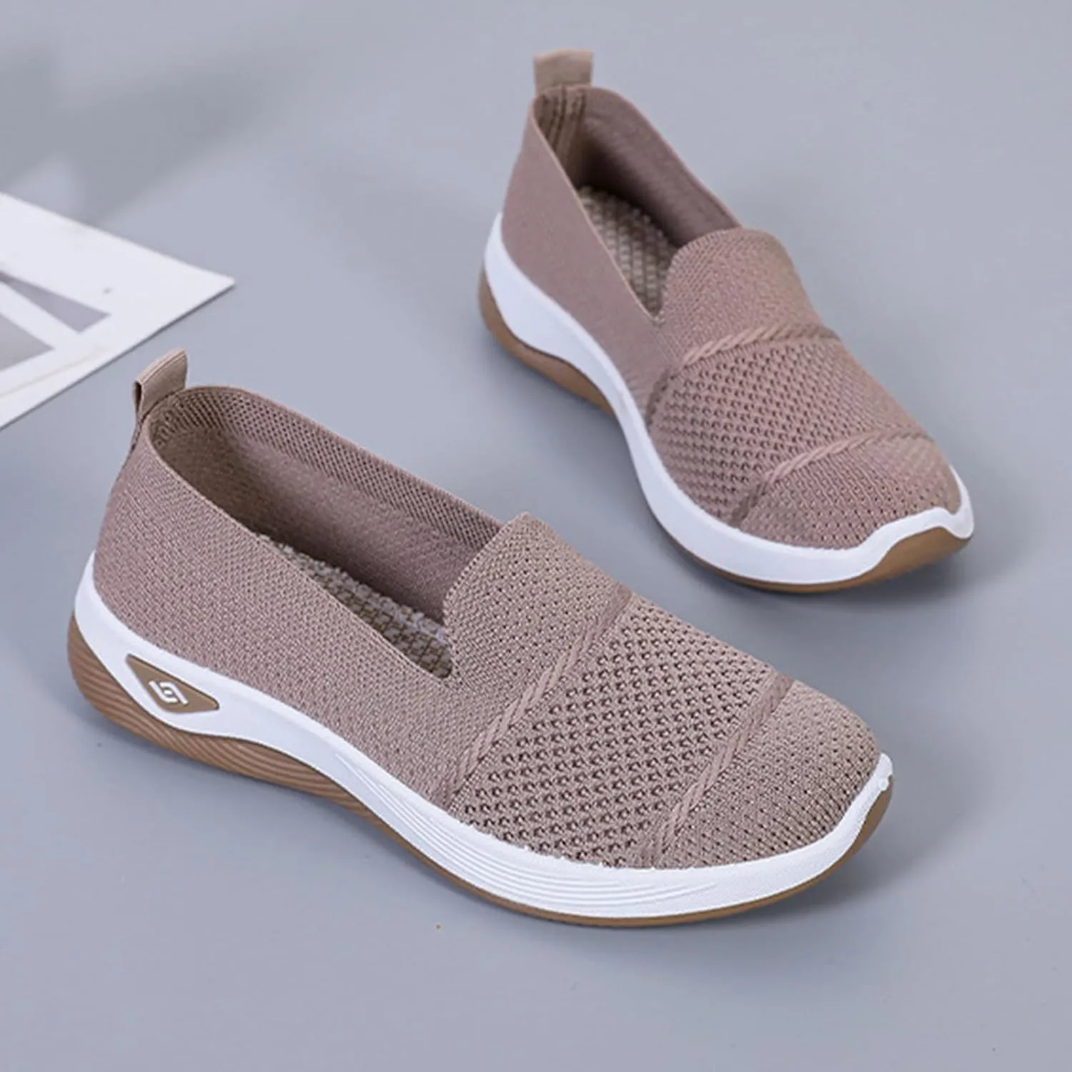 Orthopedic Shoes for Women Non-Slip Arch Support Slip on Shoes Go Walking Slip on Diabetic Foam Shoe Breathable Soft Comfort Wear Arch Support Sneakers Athletic Walking Sneaker