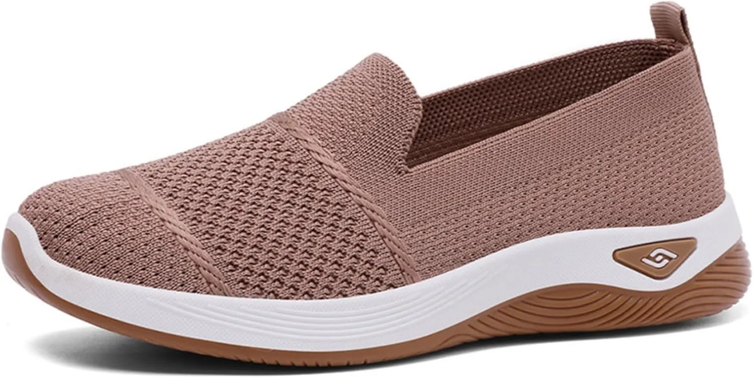 Orthopedic Shoes for Women Non-Slip Arch Support Slip on Shoes Go Walking Slip on Diabetic Foam Shoe Breathable Soft Comfort Wear Arch Support Sneakers Athletic Walking Sneaker