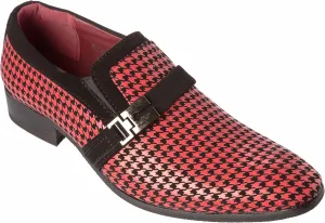 Rogan Mens Slip-On Loafer Red-Black Dress-Shoes Size 10