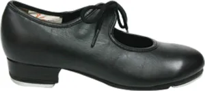Sansha Boy's Kids Leather Shoes with Professional Taps 1.1 Inch Heel Oxford Flat, Black, 2.5 Big