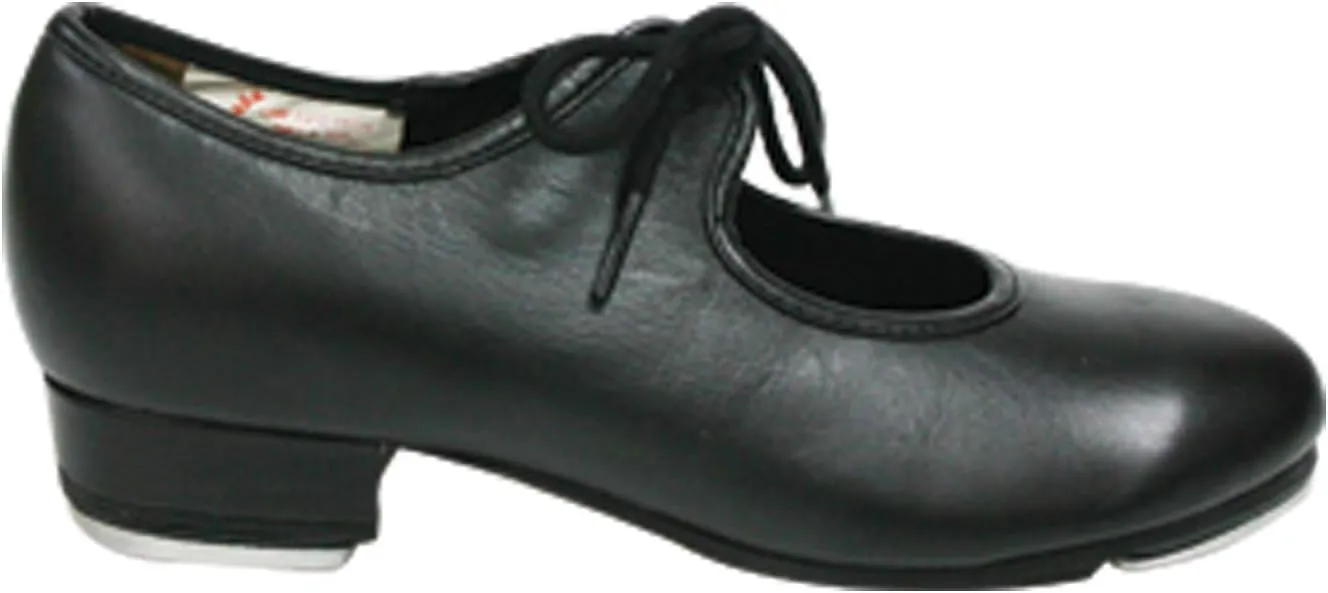 Sansha Boy's Kids Leather Shoes with Professional Taps 1.1 Inch Heel Oxford Flat, Black, 3.5 Big