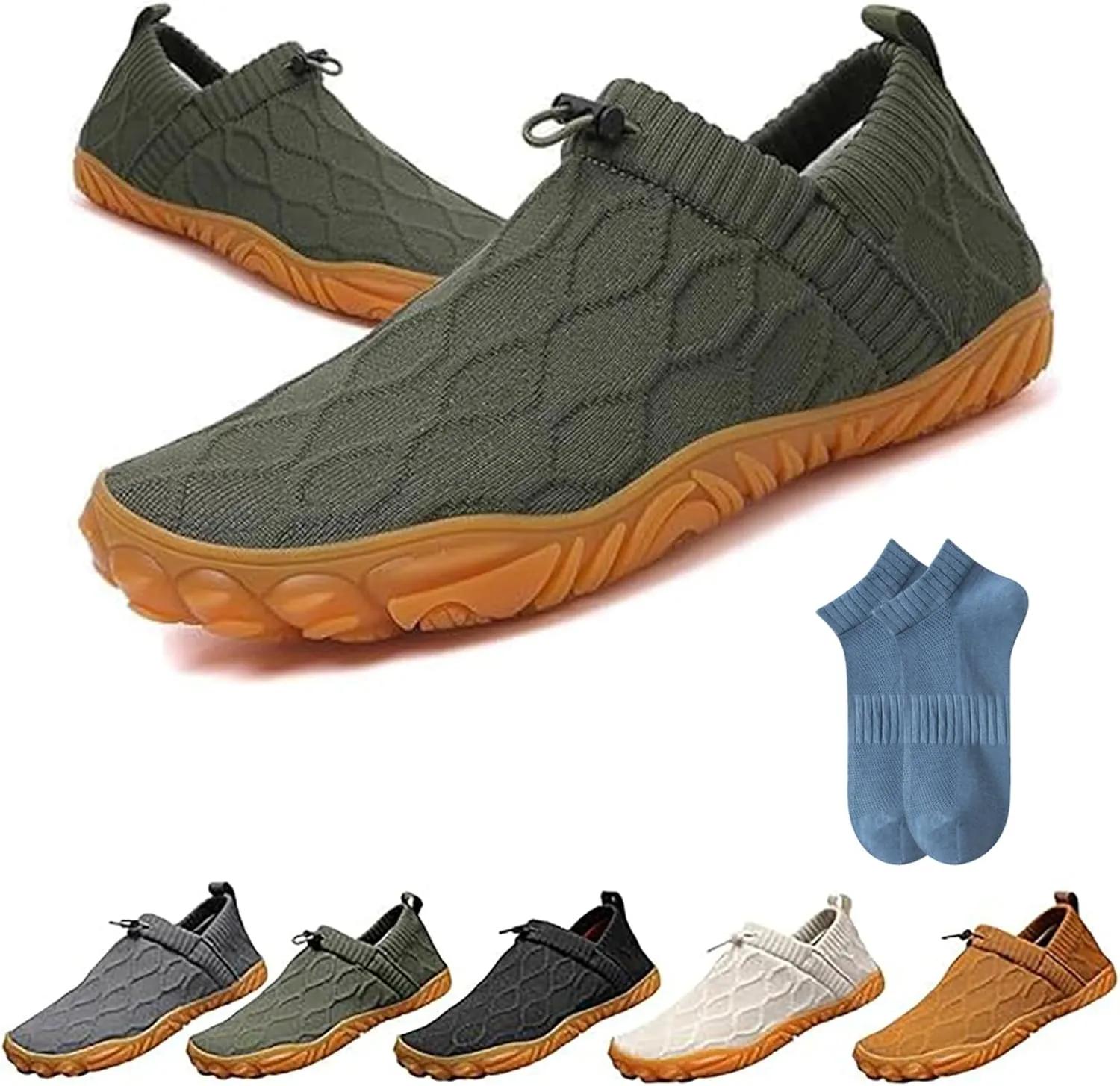 Slip On Barefoot Shoe Women Men,Breathable Lightweight Non-Slip Recovery Slip On Shoes,Outdoor Running Barefoot Hike Shoes Women Men