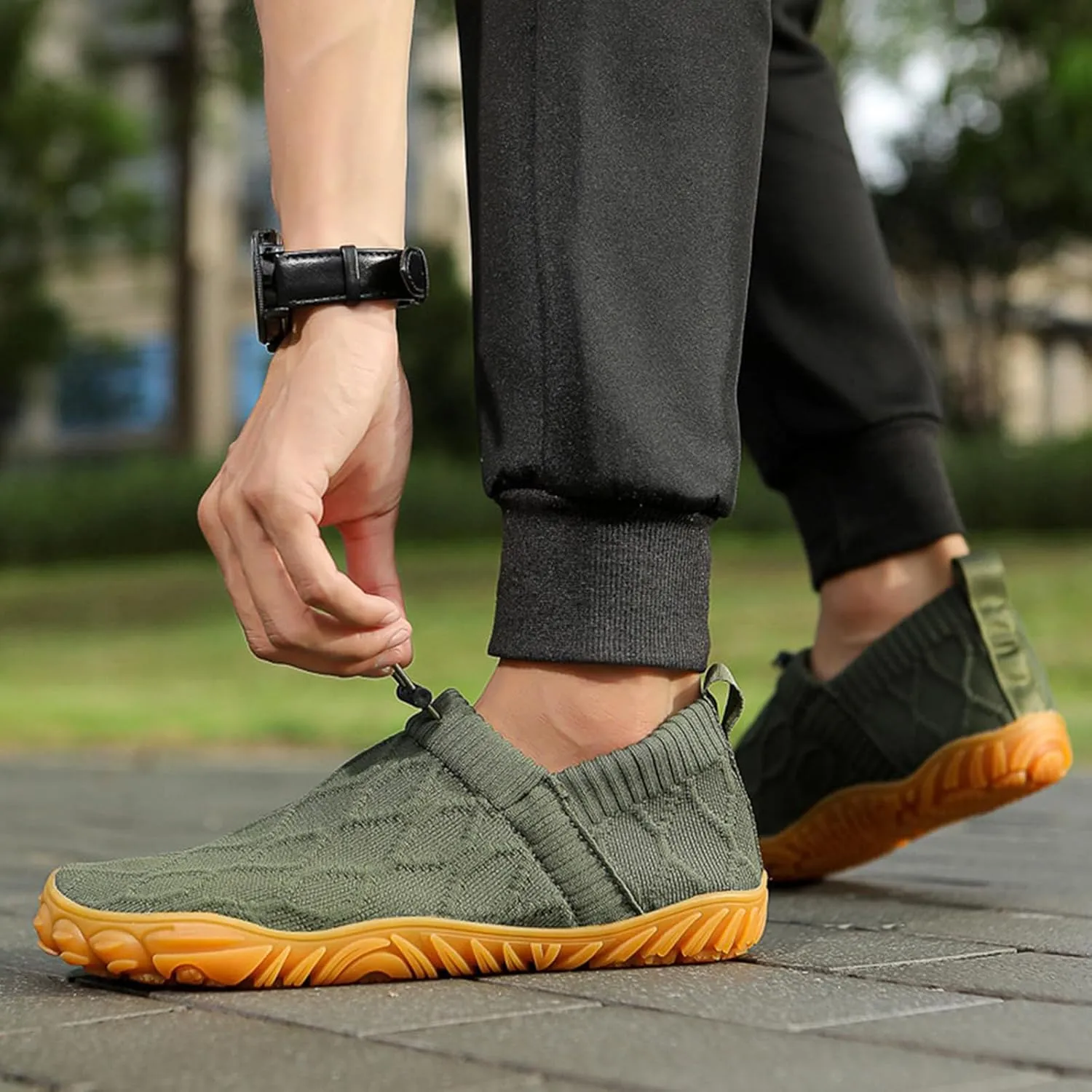 Slip On Barefoot Shoe Women Men,Breathable Lightweight Non-Slip Recovery Slip On Shoes,Outdoor Running Barefoot Hike Shoes Women Men