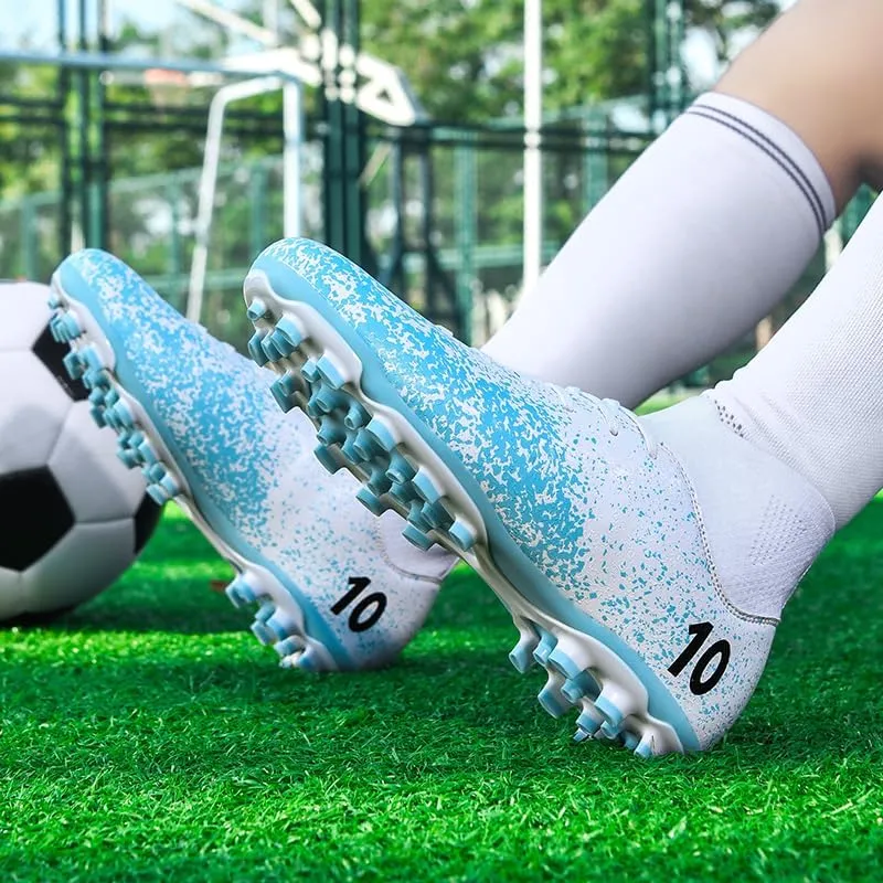 Soccer Cleats Boots for Mens Womens, Football Cleats Shoes Unisex Youth Students Running Training Boots Non-Slip Rugby Cleats Soccer AG FG TF Athletic Shoes for Outdoor Turf Athletic Indoor