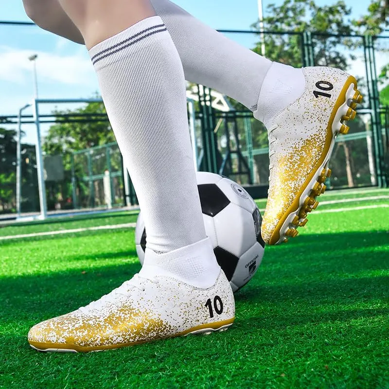 Soccer Cleats Boots for Mens Womens, Football Cleats Shoes Unisex Youth Students Running Training Boots Non-Slip Rugby Cleats Soccer AG FG TF Athletic Shoes for Outdoor Turf Athletic Indoor