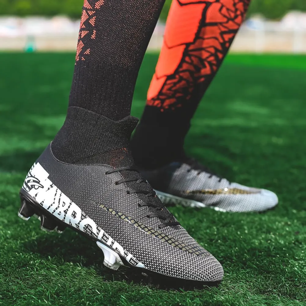 Soccer Cleats Womens Mens Indoor Soccer Shoes Youth Training Boots Lightweight Spikes Football Cleats Non-Slip Baseball & Cleats Soccer Adult AG FG TF Football Boots for Big Boys