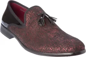 sparko06 Mens Slip-On Fashion-Loafer Sparkling-Glitter Dress-Shoes