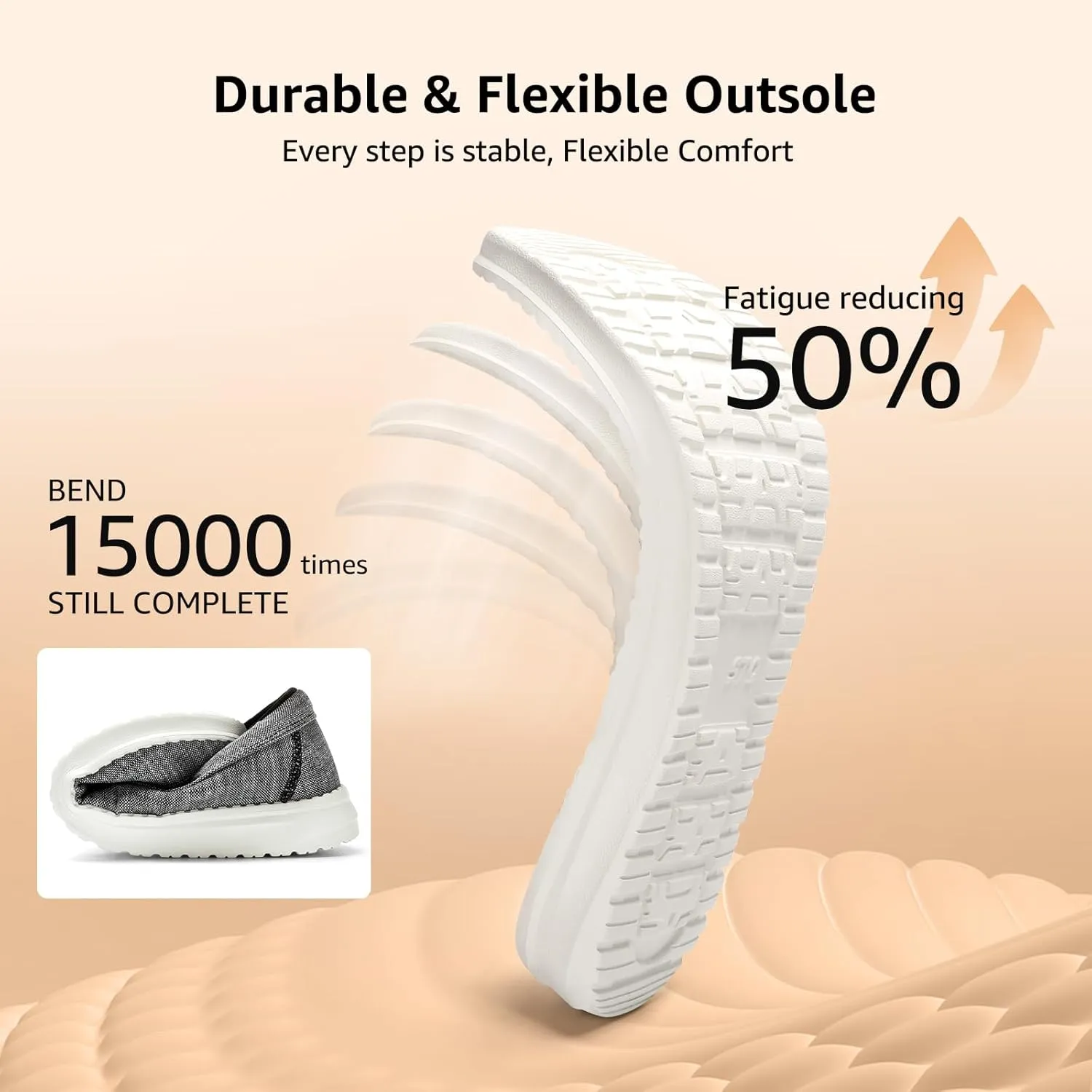 STQ Women's Boat Shoes with Orthopedic Insole Slip On Business Casual Shoes for Plantar Fasciitis Lightweight Loafers