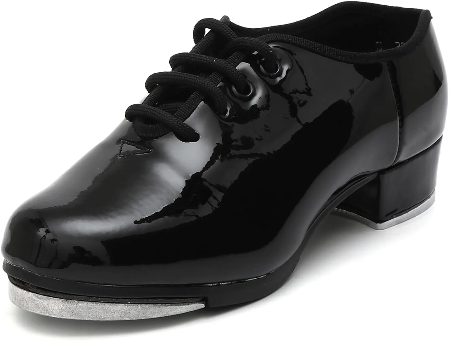 SWDZM Children'sTap Shoe for Girls Boys PU Leather Lace Up Oxford Style Tap Shoes