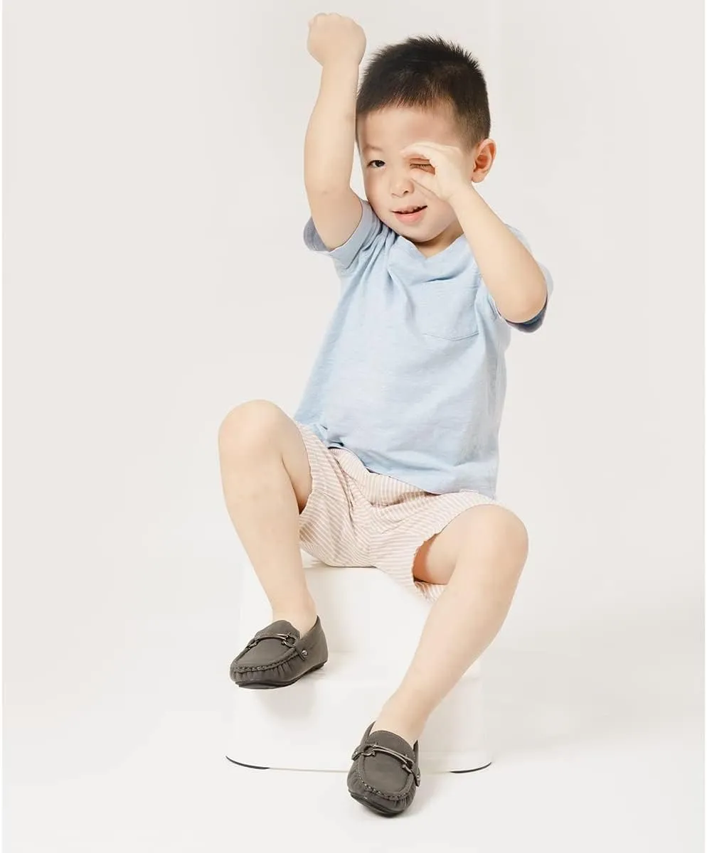 Toddler Boys Girls Leather Loafers,Little Kids Soft Slip-On Dress Shoes,Moccasins Flat Boat Shoes Casual Daily Walking Wedding Church School