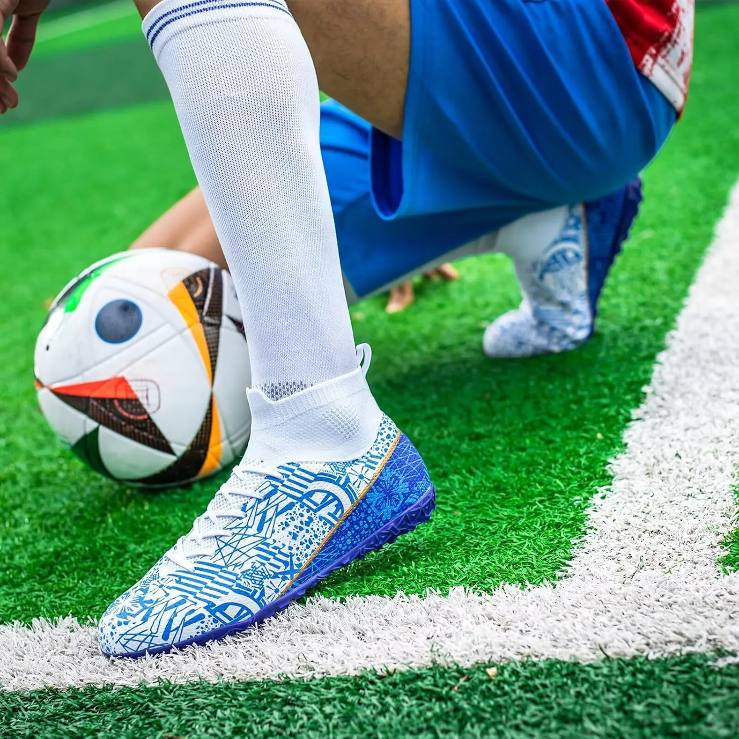 Unisex-Adult Mens Indoor Soccer Shoes Women