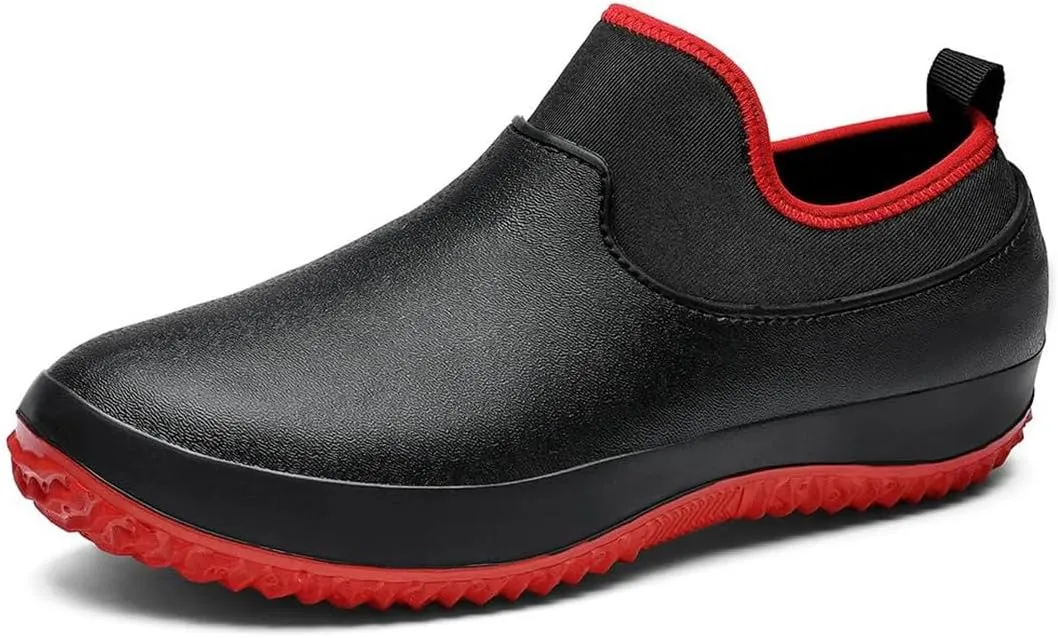 Wjnvfioo Mens Working Shoes Non-Slip Waterproof Chef Shoes Casual Unisex Work Shoes Water Shoes