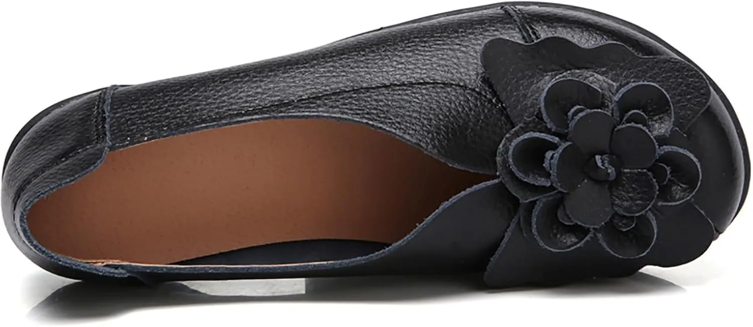 Womens Orthopedic Loafers Summer Comfortable Closed Toe Low Heel Flat Wide Width Flats Breathable Casual Outdoor Shoes Work Dressy Shoe Shopping Standing Shoes