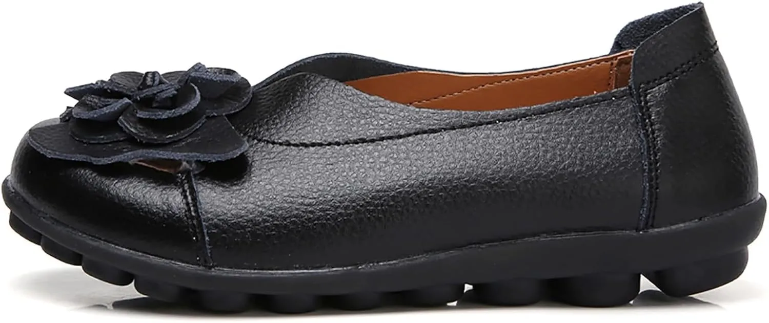 Womens Orthopedic Loafers Summer Comfortable Closed Toe Low Heel Flat Wide Width Flats Breathable Casual Outdoor Shoes Work Dressy Shoe Shopping Standing Shoes
