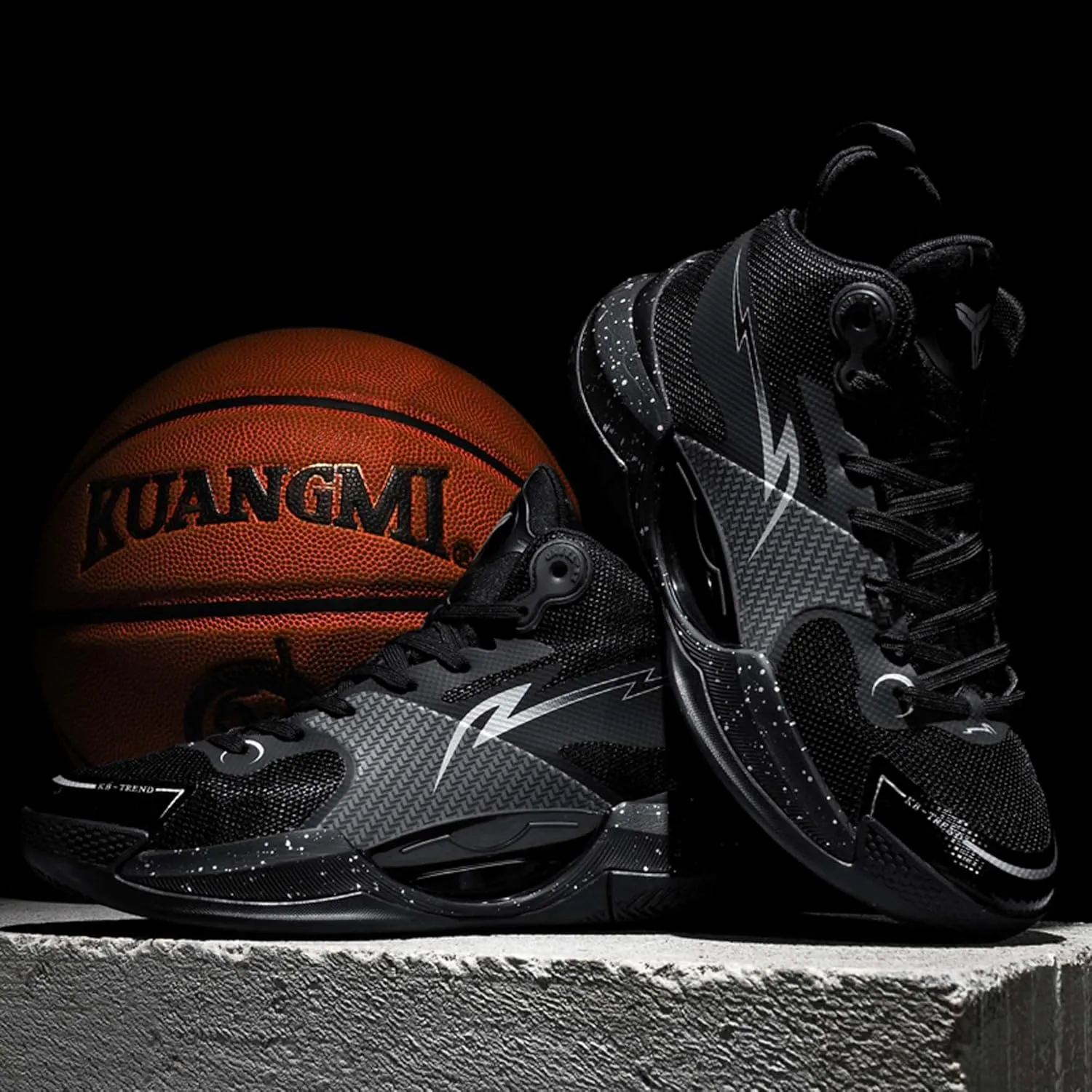 Young and Middle-Aged high-top Basketball Shoes, Fashionable Sports Basketball Shoes, Breathable Outdoor Cushioning Sports Shoes